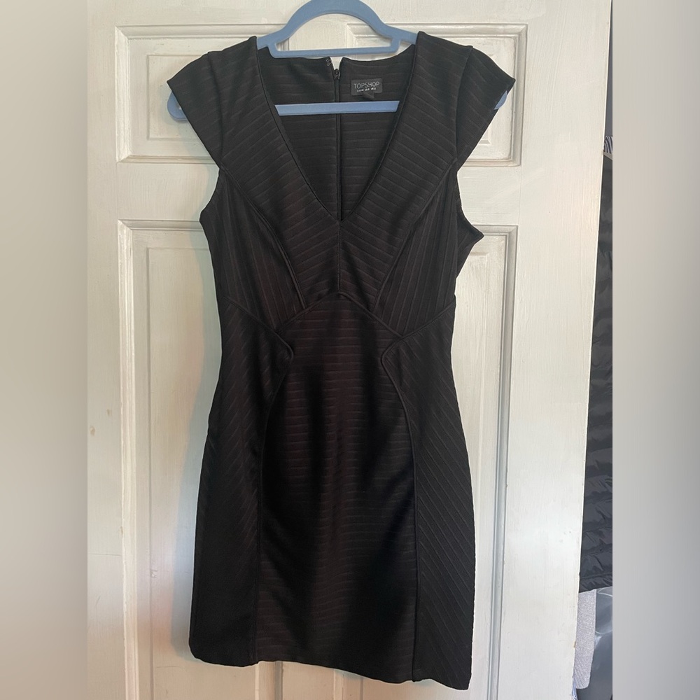 Topshop black body-con dress.